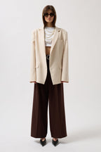 Oversize Pocket Detail Stone Jacket