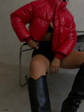Oversize Crop Red Sisme Mont