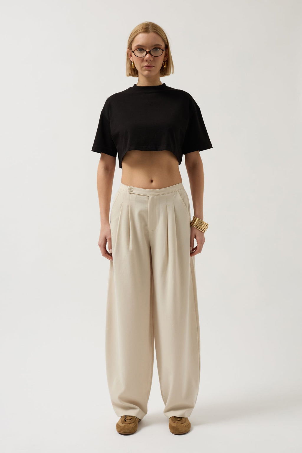Oversize Crop Black T-Shirt