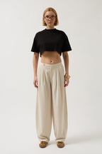 Oversize Crop Black T-Shirt