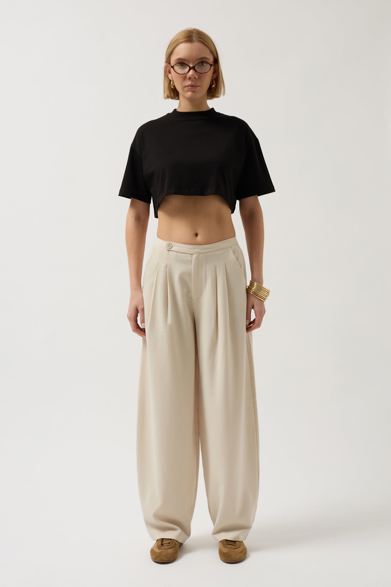 Oversize Crop Black T-Shirt