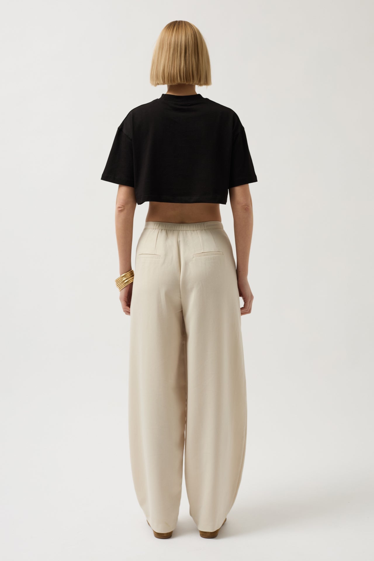 Oversize Crop Black T-Shirt