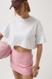 Oversized Crop White T-Shirt