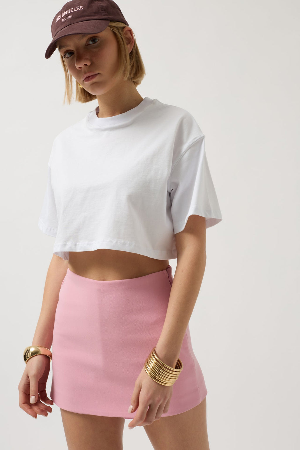 Oversize Crop White T-Shirt