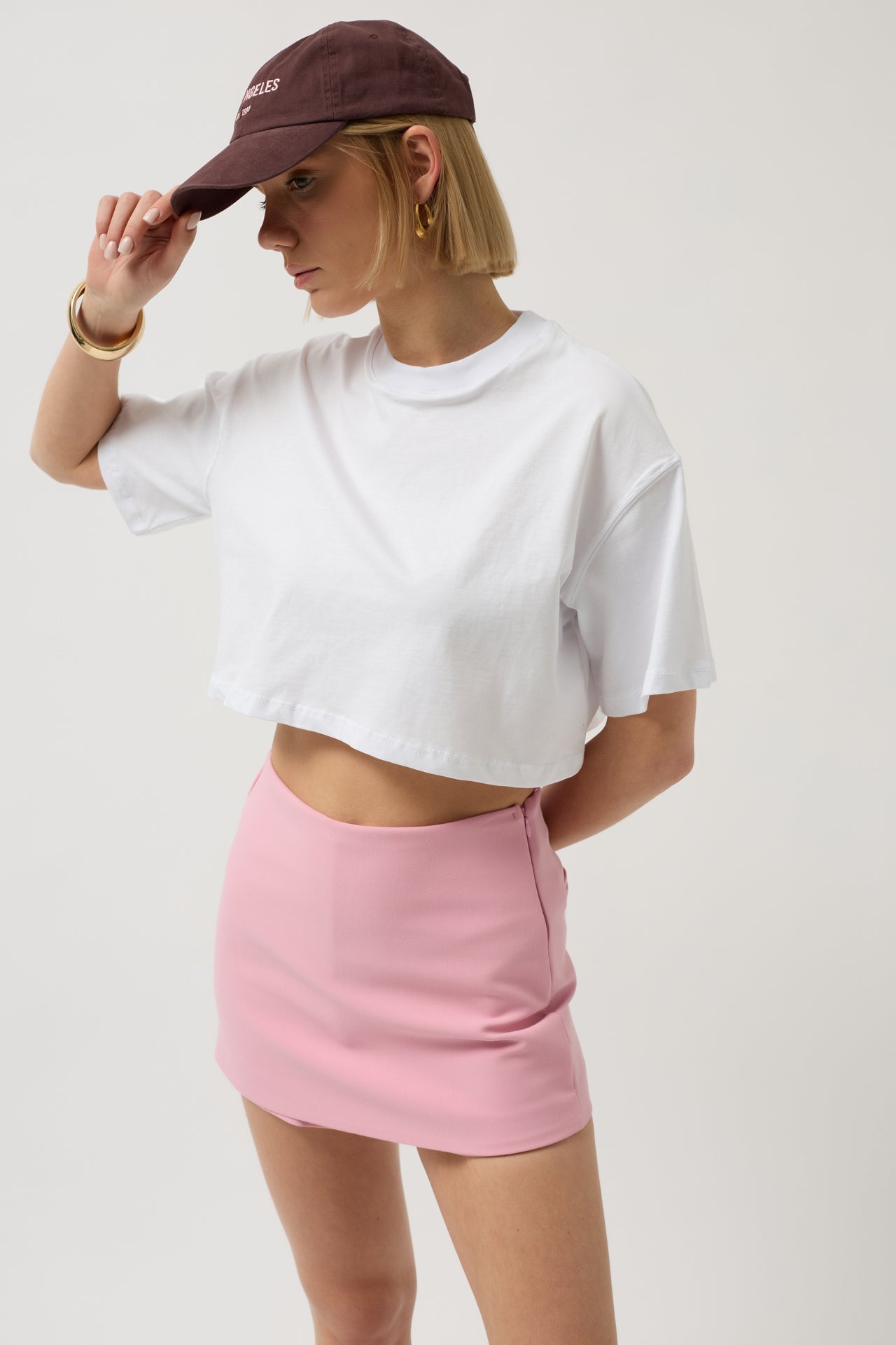 Oversize Crop White T-Shirt