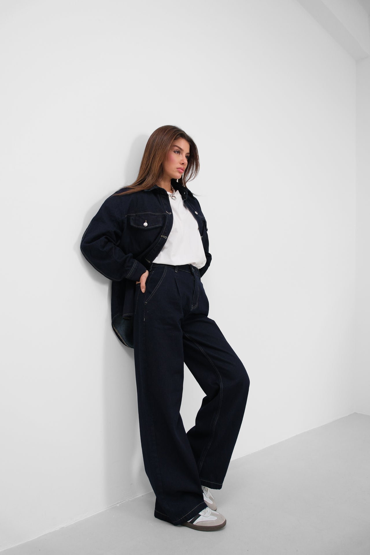 Oversize Denim Navy Jacket
