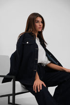 Oversize Denim Navy Jacket