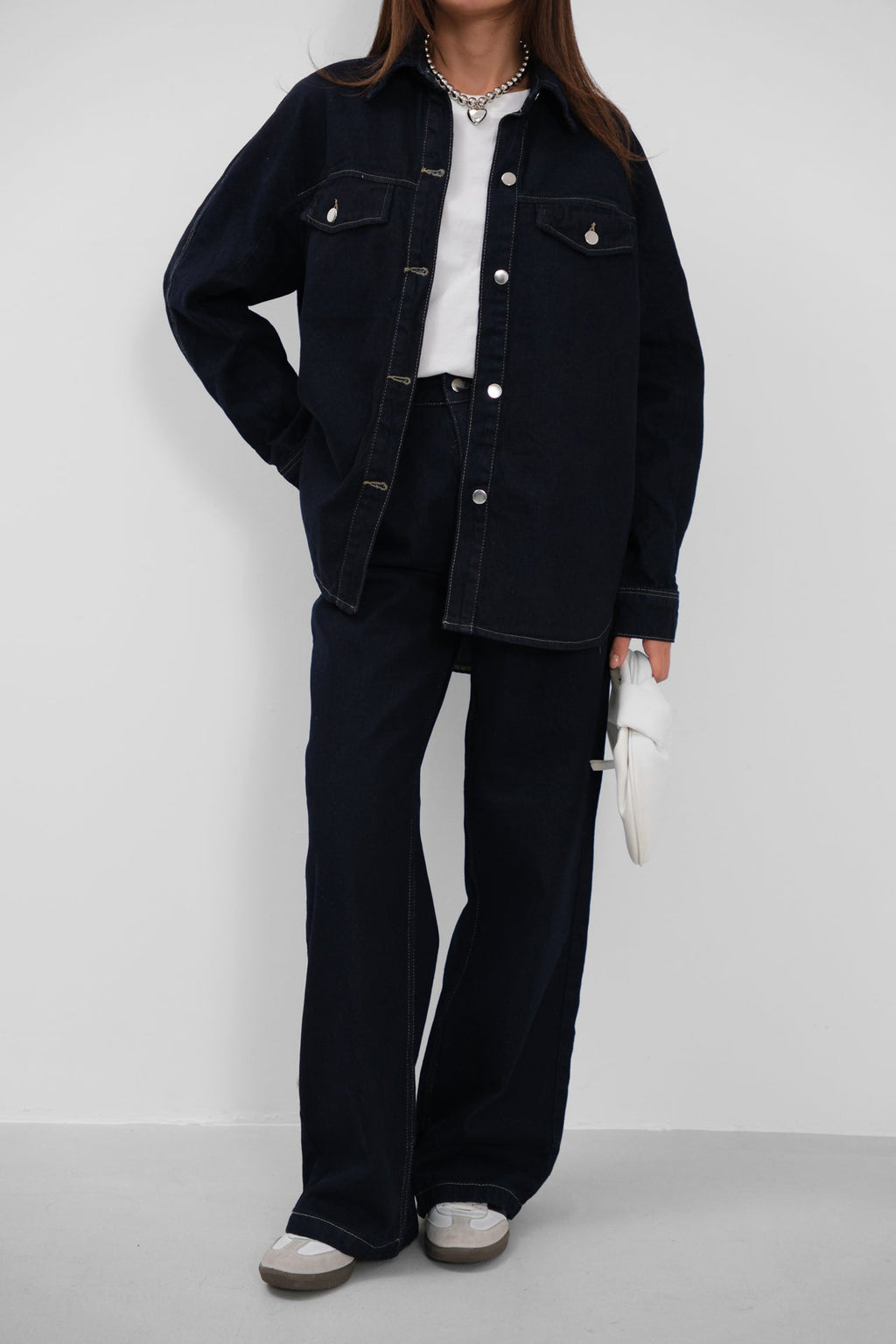 Oversize Denim Navy Jacket
