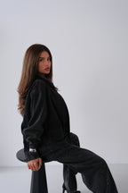 Oversize Gray Denim Shirt