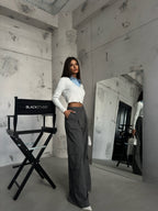 Oversize Cargo Pocket Gray Pants