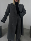 Oversize Gray Wool Blend Coat