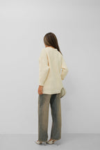 Oversize Knitted Ecru Sweater