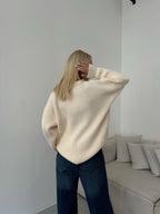 Oversize Knit Ecru Sweater