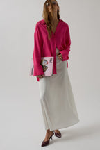 Oversize Pink Linen Shirt