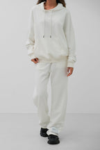 Oversize Sweatshirt Ecru Tracksuit Set