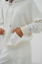 Oversize Sweatshirt Ecru Tracksuit Set