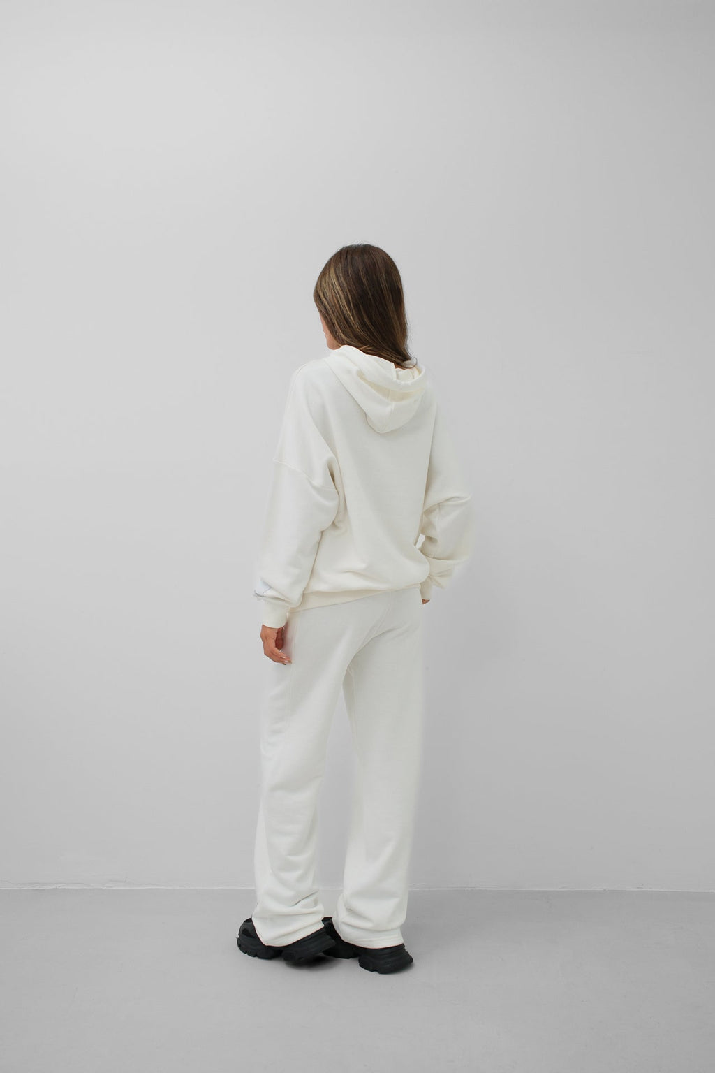 Oversize Sweatshirt Ecru Tracksuit Set