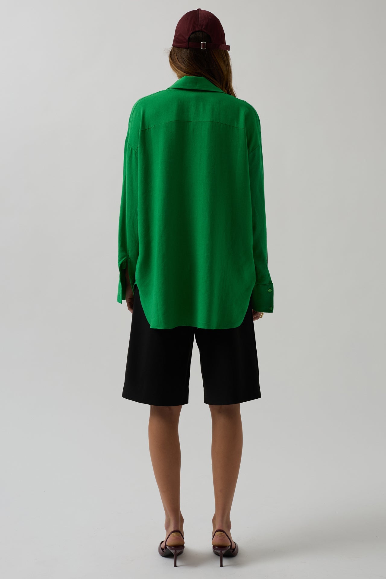 Oversize Green Linen Shirt