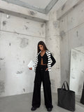 Elastic Cuff Cargo Pocket Black Sweatpants