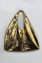 Shiny Gold Pouch Bag