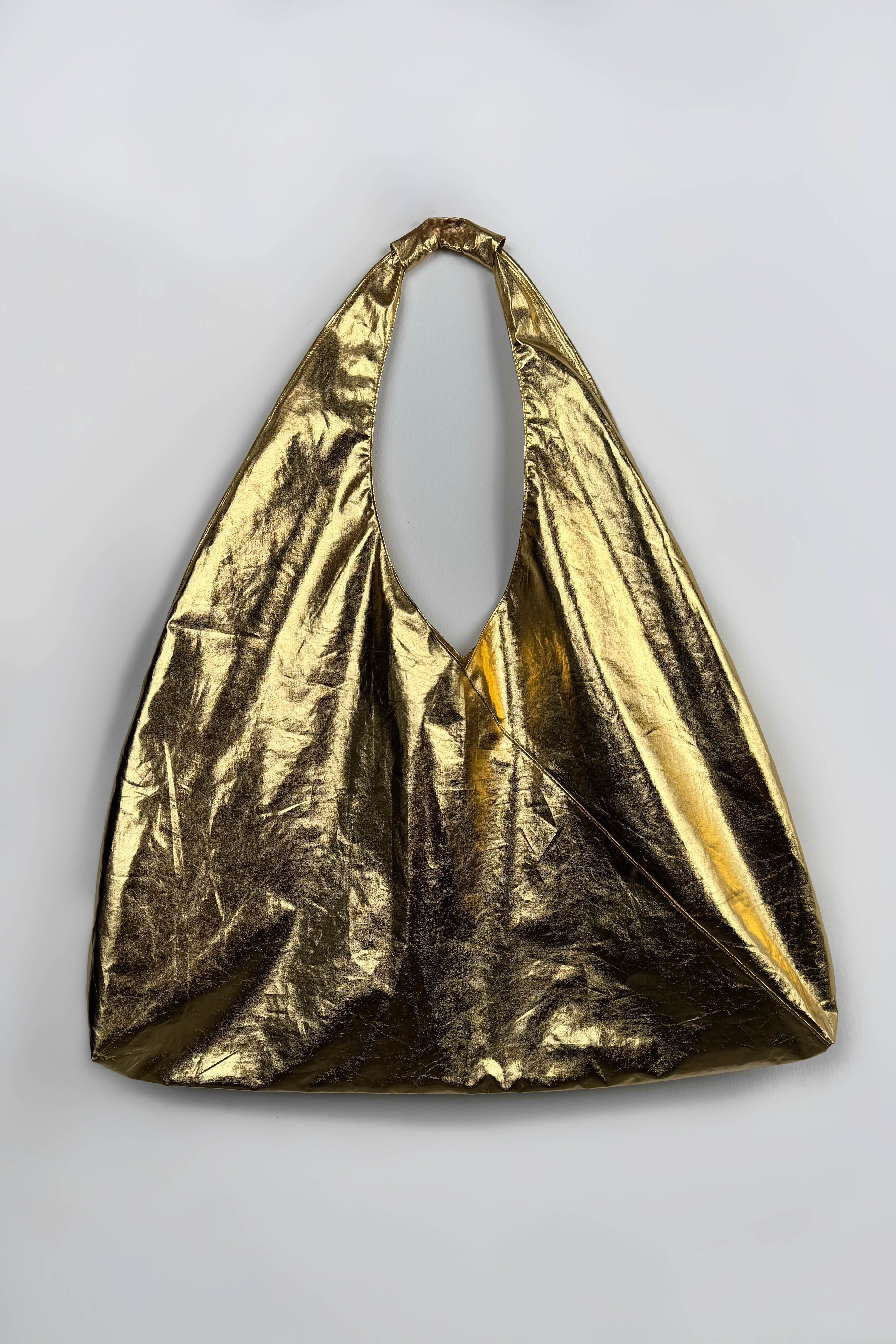 Shiny Gold Pouch Bag