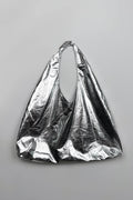 Shiny Silver Pouch Bag