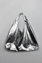 Shiny Silver Pouch Bag