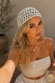 Sequin Knit Ecru Cape