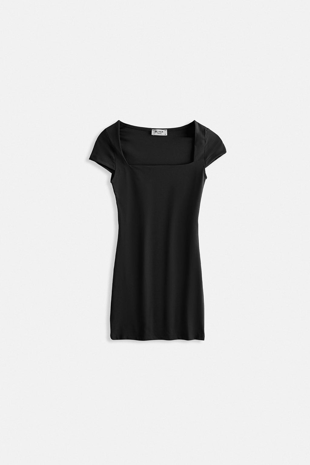 Window Detail Mini Cut-Out Black Dress