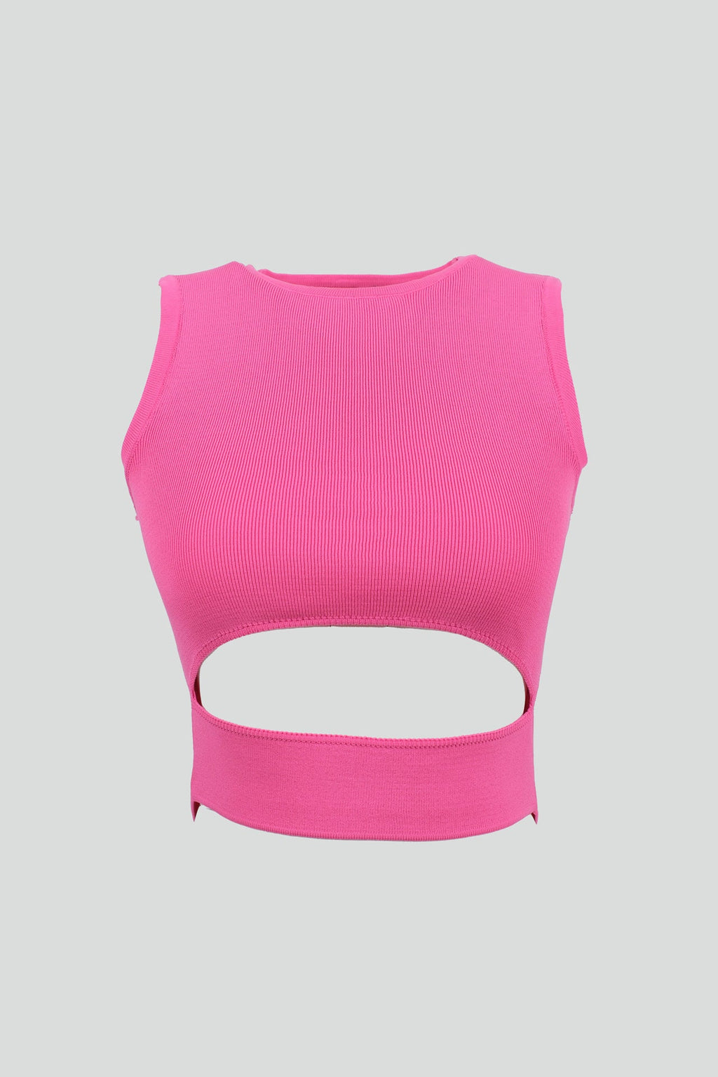 Pencere Detay Pink Knit Blouse