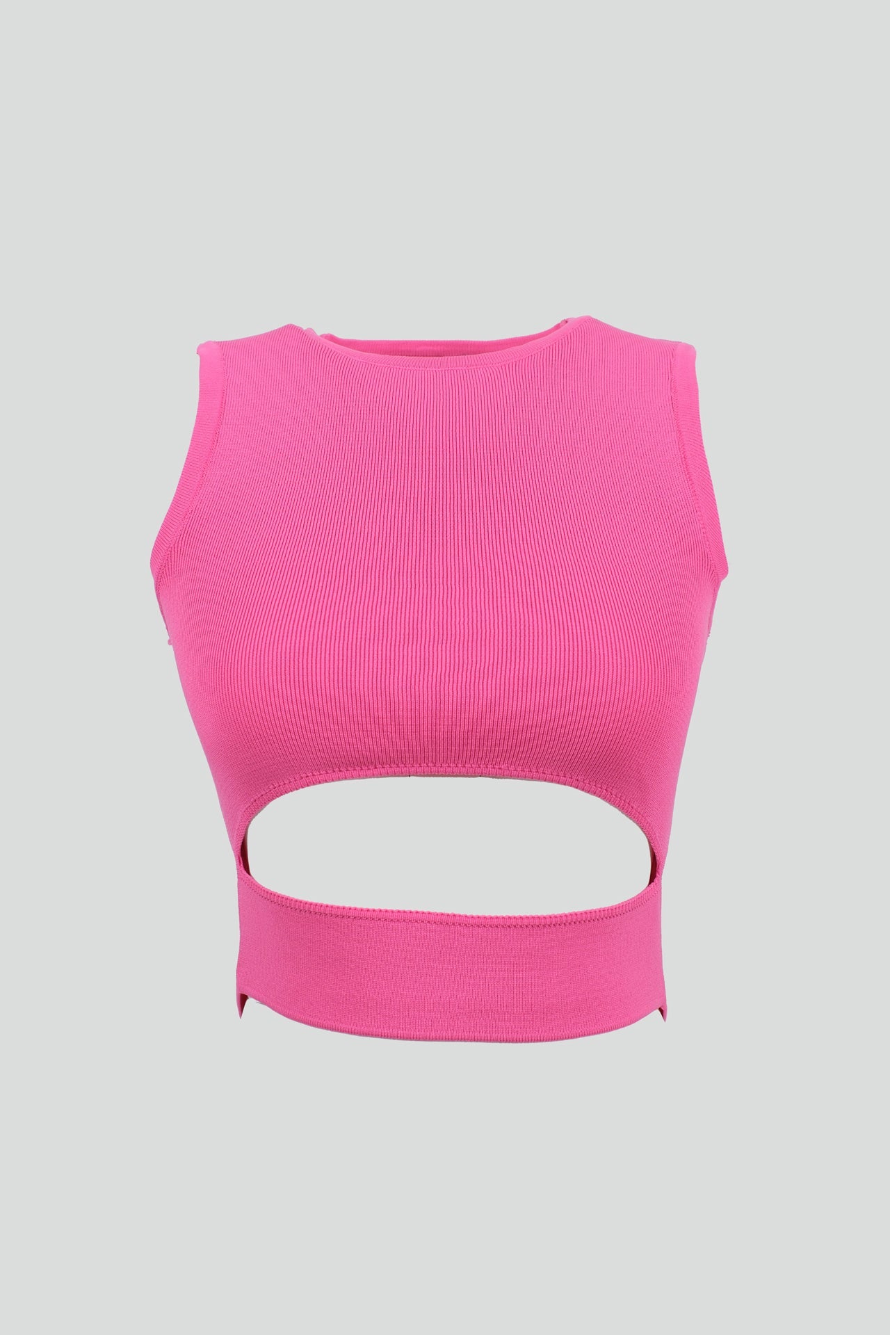 Pencere Detay Pink Knit Blouse
