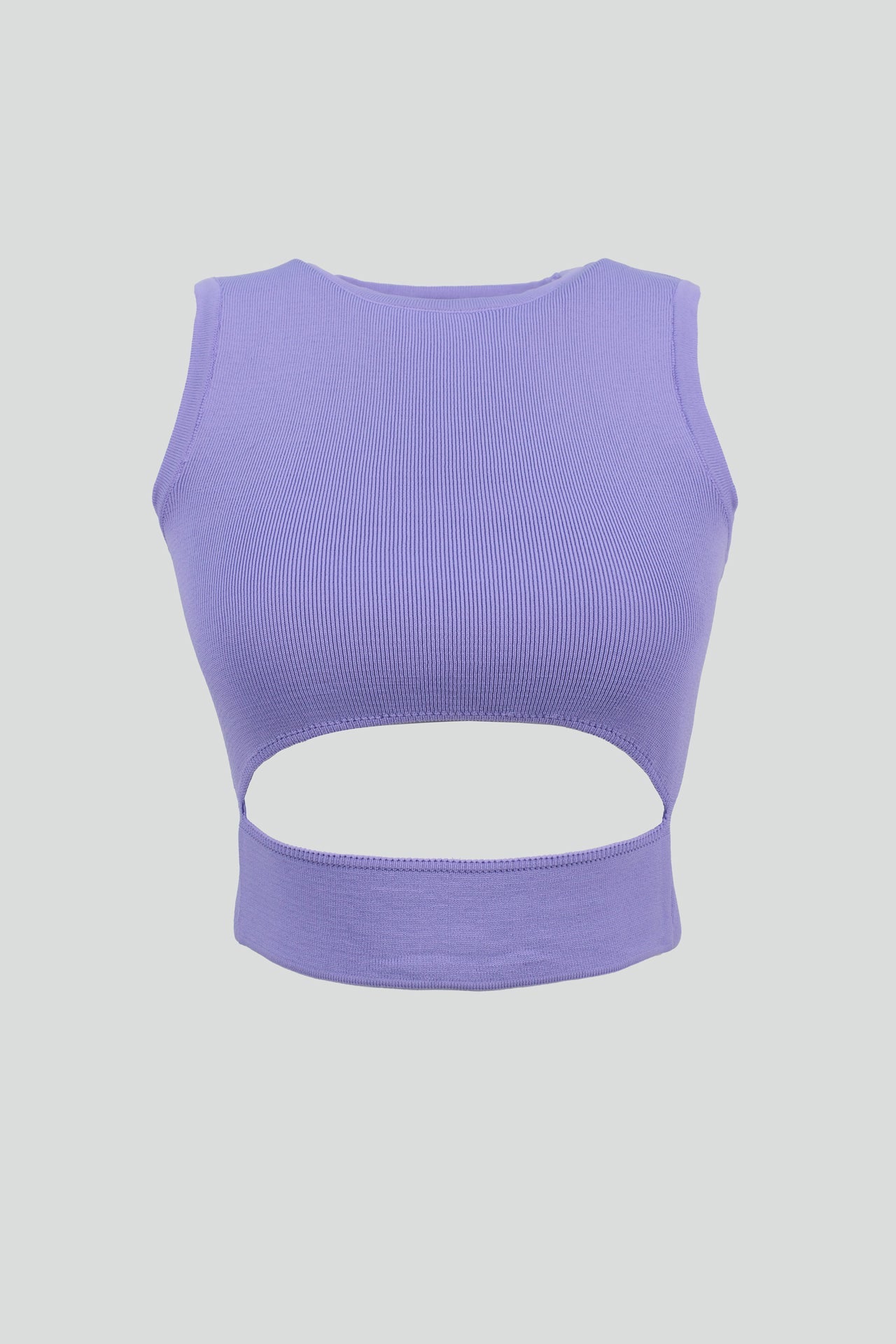 Pencere Detay Lila Knit Blouse