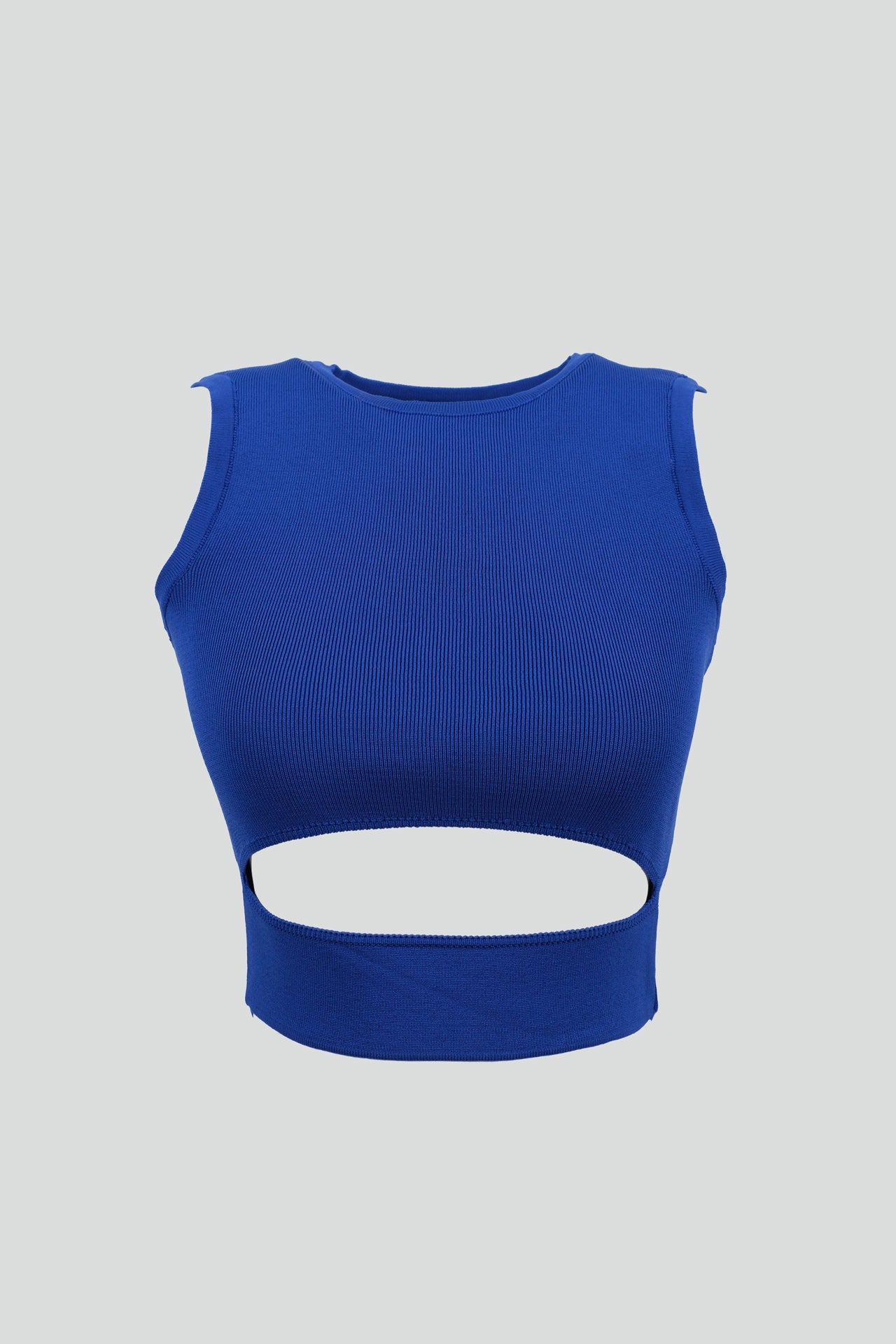 Pencere Detay Saxe Blue Knit Blouse