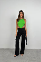 Pencere Detay Racer Lime Bodysuit
