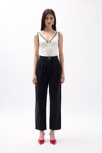 Darted High Waist Gray Jeans