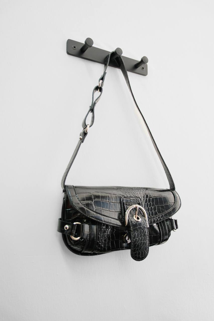 Patent Leather Belt Detail Bag