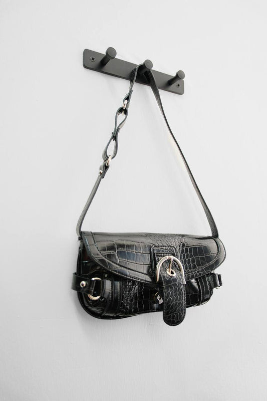 Patent Leather Belt Detail Bag