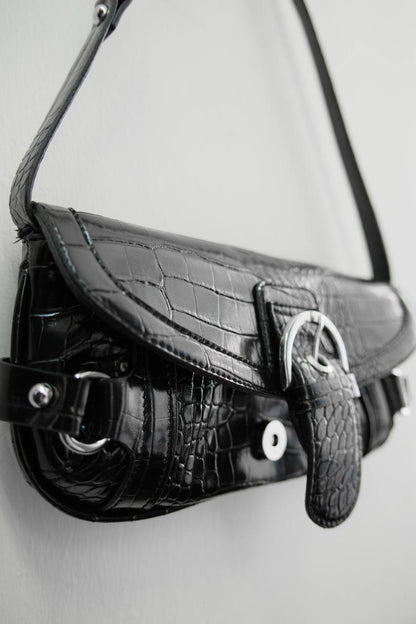 Patent Leather Belt Detail Bag