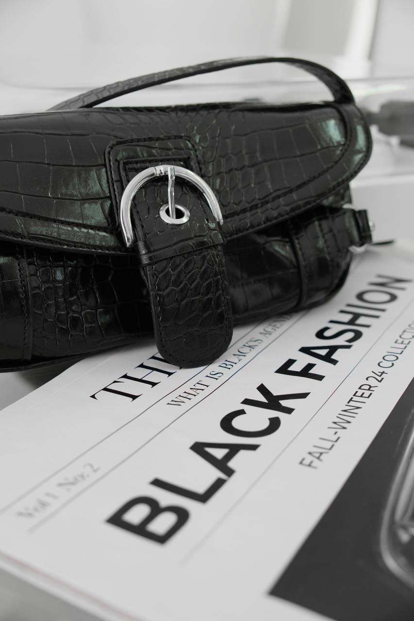 Patent Leather Belt Detail Bag