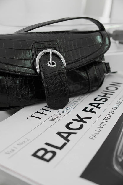 Patent Leather Belt Detail Bag