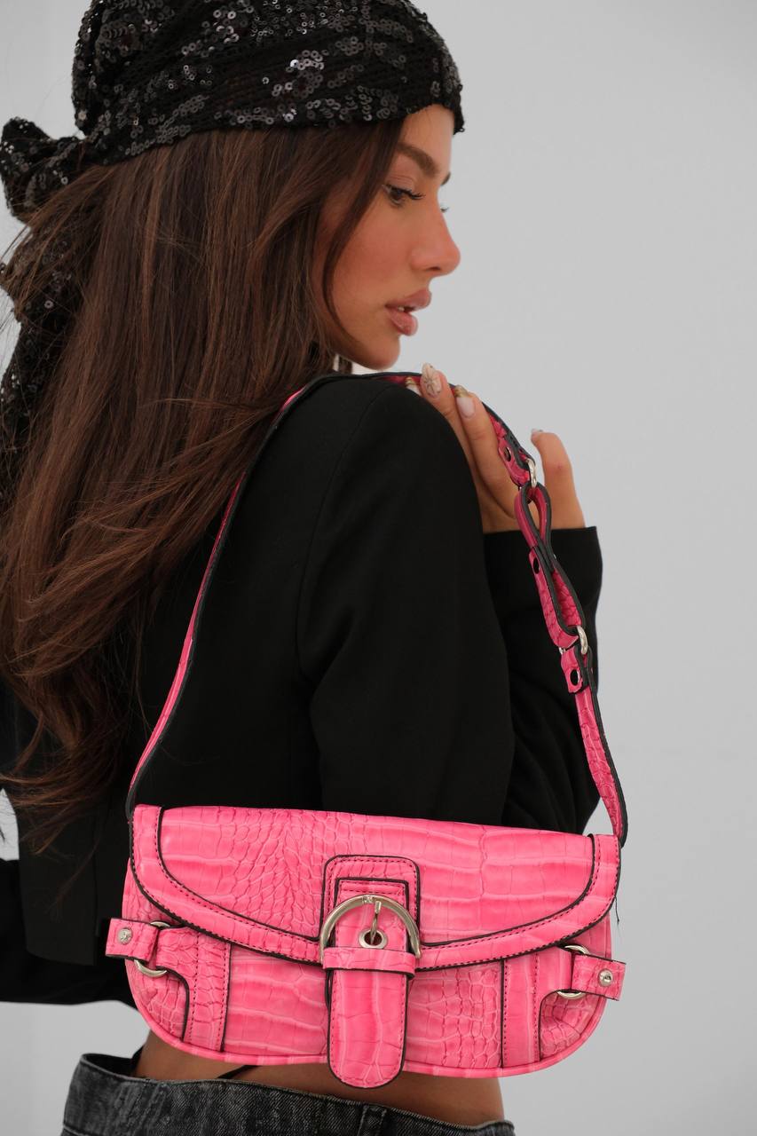 Patent Leather Belt Detail Bag