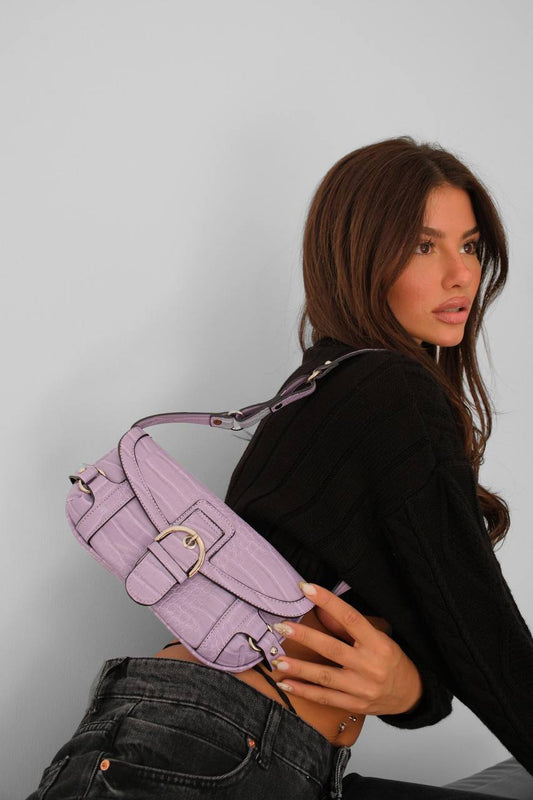 Patent Leather Belt Detail Bag