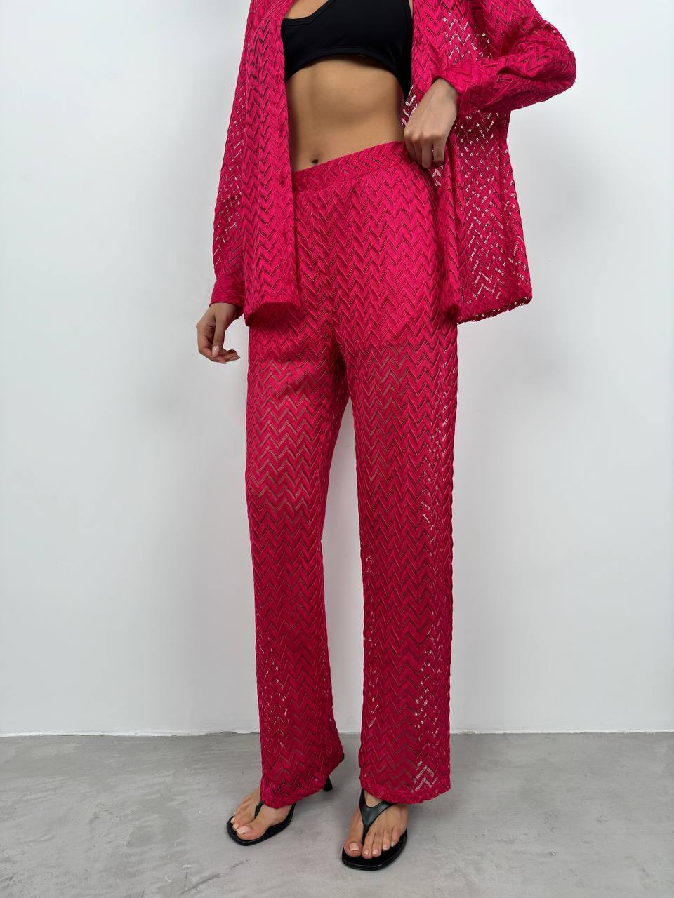 Brode Fuchsia Shirt Trousers Set