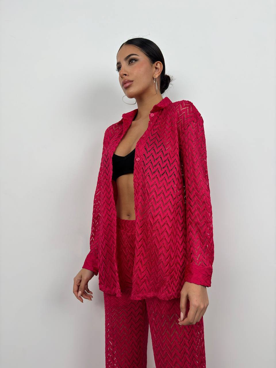 Brode Fuchsia Shirt Trousers Set