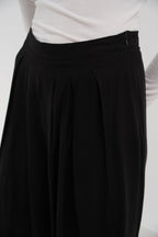 Pleated Wide Fit Black Pants