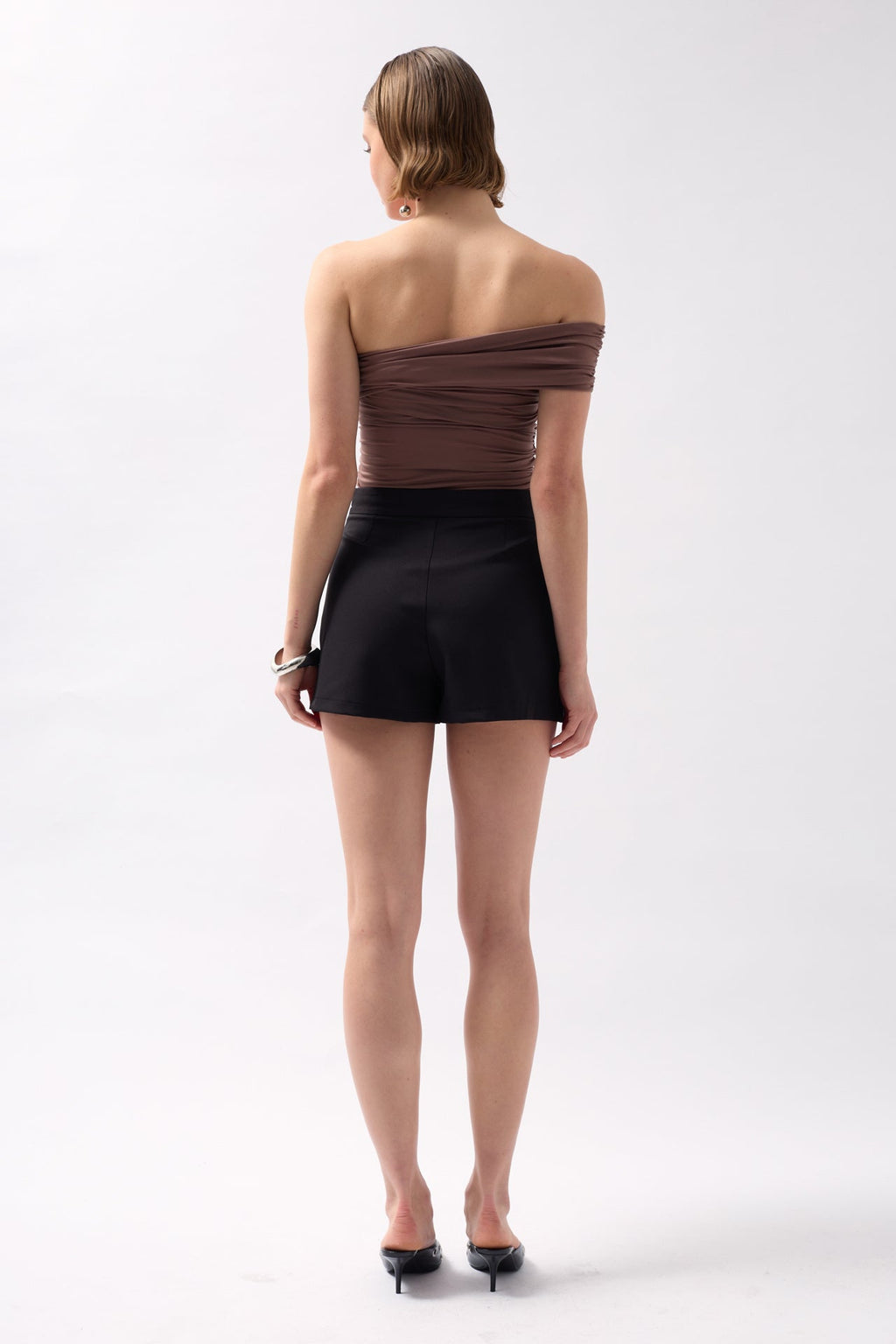 Pleated Mini Black Skort