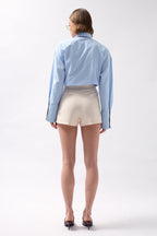 Pleated Mini Stone Skort