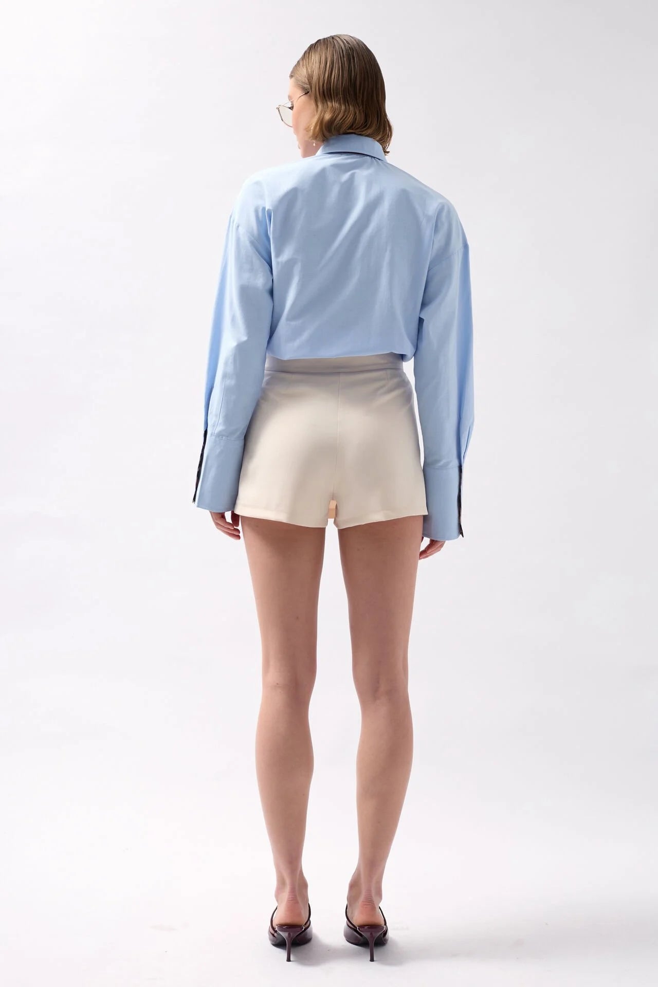 Pleated Mini Stone Shorts Skirt