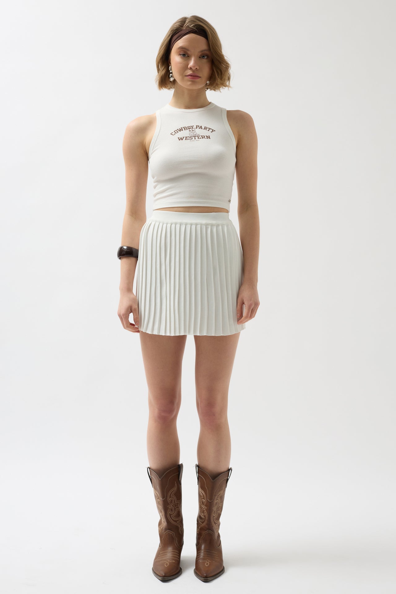 Piliseli Ecru Knit Skirt
