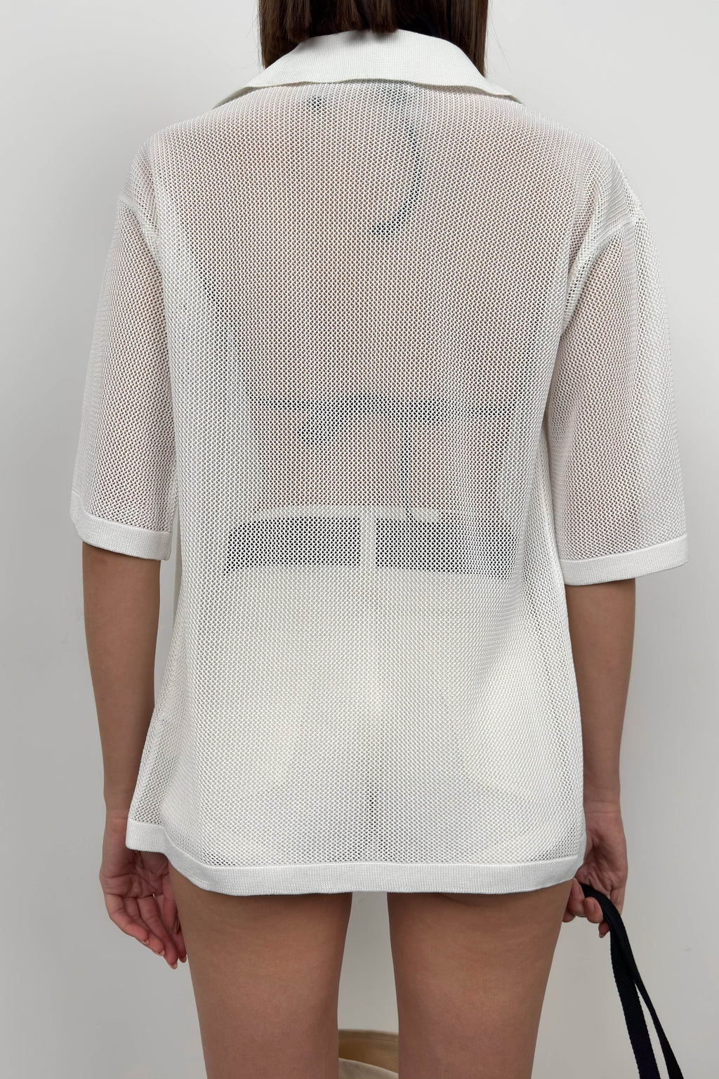 Polo Collar Fileli White Blouse